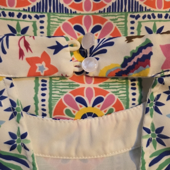 Sunny Girl Australia Colorful Print Sleeveless Top NWT Medium Vacation Resort - Picture 12 of 16